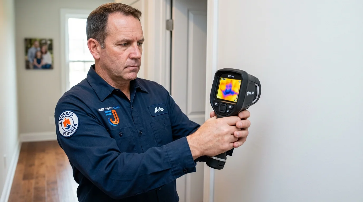 Thermal imaging leak detection by Johns Plumbing LLC in Farmington